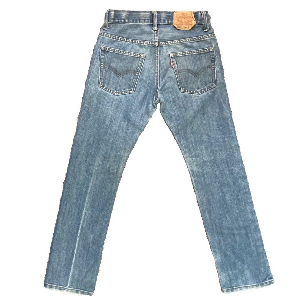 Levis 511 Slim Fit Jeans Boys 12 Faded Distressed Stretch Denim Pants 26x26